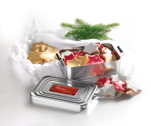 Lunchbox mit Weihnachtsplätzchen